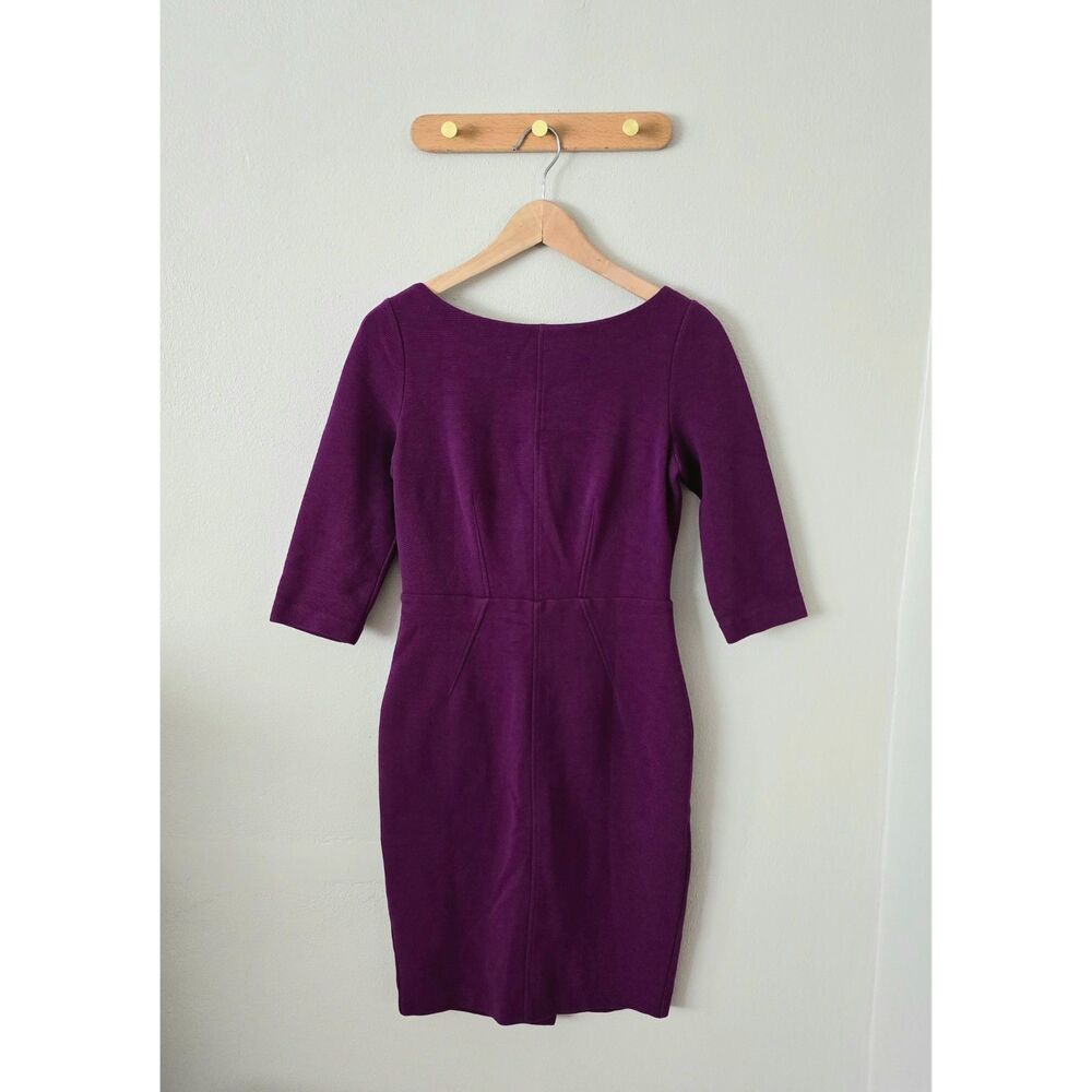 VGUC Boden Purple Midi Dress with 3/4 Sleeves, Size 4P